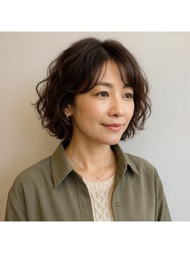 スープレックス ヘアーデザイン(SOUPREX HAIR DESIGN) 柔らかウェーブ大人ショートボブ　20代 30代 40代 50代 60代