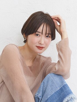 ソーエン バイ ヘッドライト 香椎店(soen by HEADLIGHT) ショートボブ暗めカラーグランマッシュパールベージュブラウン