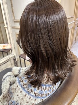 ノーリード(notre Lead) まろやかベージュブラウン×ミディアムボブ