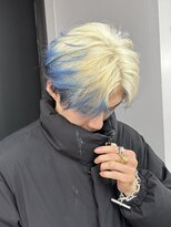 ギミックパシャ(GIMMICK pasha)&nbsp;抜きっぱなしブロンドとブルーのデザインカラー