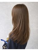 【髪質改善】うるツヤ透明感ミルクティーベージュ×大人ロング