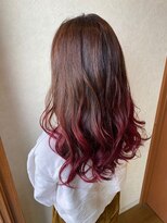 ヘアーシエスタ ルッチ(hair siesta. Rucci) グラデーション　レッド