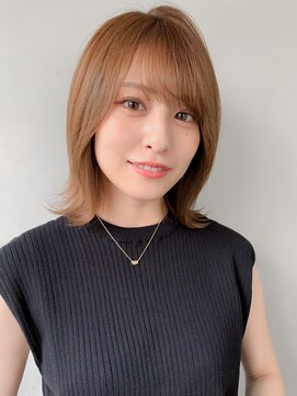 リヤン 表参道(lyann) ベビーバングボブルフナチュラルカールビターショコラベージュ