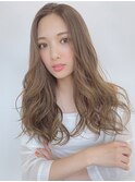 小顔カットニュアンスカール/透明感ベージュ