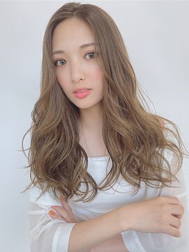 ルービック バランス 天王寺(Rubik's×Balance) 小顔カットニュアンスカール/透明感ベージュ