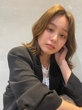 シェール(cher) キャラメル×くびれボブ【cher西宮北口：MAYA】