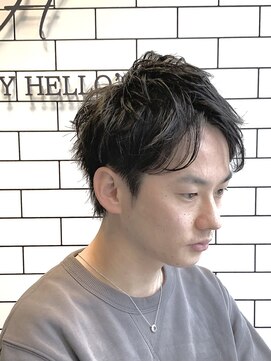 オールデイハローズ(ALL DAY HELLO'S) 束感ナチュラルショート【河原町】３０代ニュアンスモテパーマ