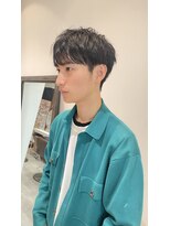 カルナ バイ エルモ(calna by ELMO)&nbsp;スーツ短髪ツーブロック束感モテる黒髪シークレットパーマ流行