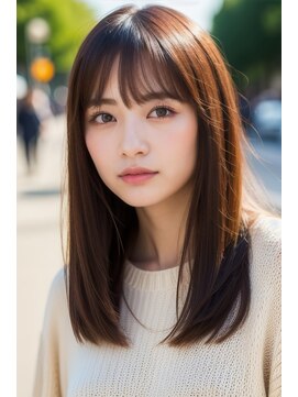 ライリー(riley) riley大人可愛いナチュラルワンカールミディアム×肌映えカラー