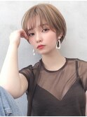 say.黒髪ボブルフネビージュ小顔ワンレンミルクティーベージュ