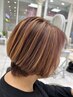 白髪染めリタッチ＋カット＋髪質改善システムトリートメント