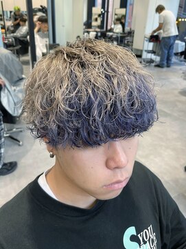 オーシャントーキョー 原宿(OCEAN TOKYO) ハイライトメンズ波巻きスパイラルパーマサーフスタイルウルフ