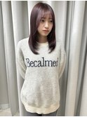 ピンクラベンダー×レイヤーカット!