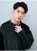 ビジネス◎2WAYアップバング束感ショートかき上げマッシュヘア
