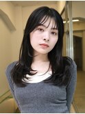 ◆モテ髪ロングレイヤー/小顔レイヤーカット/黒髪/ワンカール