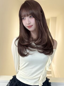 アイトーキョーエス 渋谷(AI TOKYO S) オリーブベージュブリーチなしダブルカラーレイヤーカット前髪