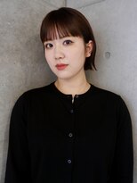 オーオシカシカスペース(OOO YY Space)&nbsp;抜け感のあるワイドバングボブ×暗髪カラー