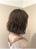 ボブにくしゅっとパーマ