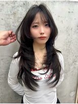 ヌエン 渋谷(NU/EN)&nbsp;冬のヘーゼルブラウン/ハッシュカット/バタフライカット◎