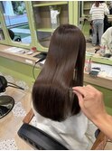 ブリーチなしカラー／髪質改善/ミルクティーベージュ/小顔へア