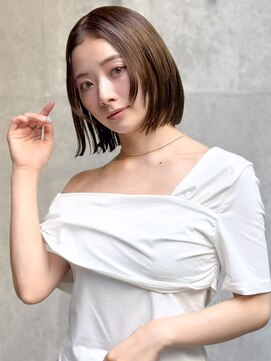 オーブ ヘアー ビーヴ 調布店(AUBE HAIR beve) 20代・30代_顔周りレイヤー_透明感ボブ