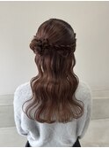 くるみちゃんヘアー　ハーフアップアレンジ