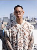 坊主 フェード 鹿児島メンズ