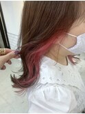 Emma ecole インナーカラーピンク イヤリングカラーby.木村