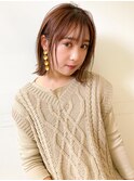 シアーブラウンカラー×小顔オトナボブ