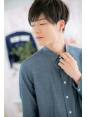 斜めバングで優し気…メンズサイドグラデーションc1