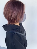 ヘアーサロン モンクール(hairsalon mon'coeur) 『 甘いツヤ感ベビーピンク☆　柔らか質感ショート 』