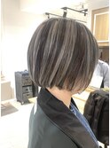 丸みボブ×コントラスト3Dハイライト