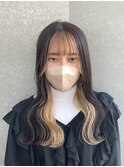 垢抜けインナーカラーホワイトベージュ
