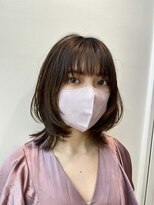ワンカール簡単ウルフアレンジくびれヘア外ハネミディアム