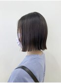 前髪マチルダボブピンクベージュインナーグレージュ