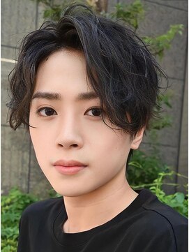 ラ ルーナ アレックス 阪急六甲店(la luna alex) ニュアンスカラー/アッシュブラック/前髪パーマ/30代/40代/50代