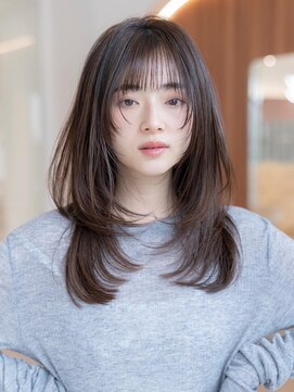 ケアリー 浦和美園(Carelly) 大人かわいい前髪セシルカットココアブラウンフリンジウェーブ