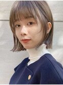 縮毛矯正【根元】+イルミナカラーのダブルカラー