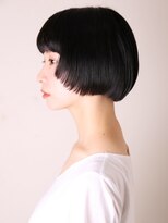 バーニー(BARNEY)&nbsp;似合わせ姫カット前髪カール黒髪ショートボブ0604