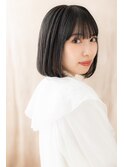 インナーカラー切りっぱなし美髪前下がりボブY川口20代30代40代