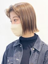 モリオフロムロンドン 松戸店(Morio from London)&nbsp;【松戸　石山】ハイトーン切りっぱなしボブ外ハネボブ