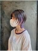 【三谷大樹】ショートウルフ/インナーカラー/ラベンダー