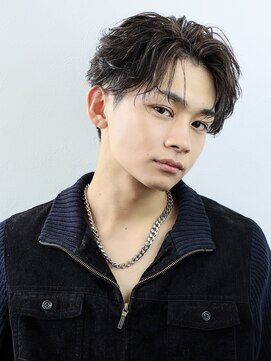 オーシャントーキョー 原宿(OCEAN TOKYO) 韓国ヘアカルマパーマコンマバングセンターパート黒髪ニュアンス