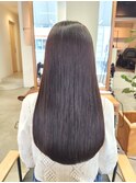 髪質改善トリートメント黒髪ロングレイヤー