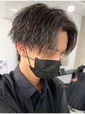 センターパート波巻きパーマスパイラルパーマツイストスパイラル