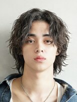 フィフスパーク(fifth PARK)&nbsp;渋谷メンズミディアムパーマメンズボブウルフカット緩め