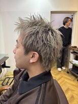 ガオプロデュースバイレボ(gao produced by revo)&nbsp;メンズショート/アップバング/短髪/スパイキーショート/ブリーチ