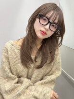 ユーフォリア 渋谷グランデ(Euphoria SHIBUYA GRANDE)&nbsp;レイヤーカット　ベージュカラー　顔まわりカット