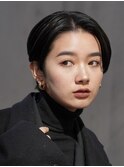 横浜西口顔周りレイヤーカットくびれヘア切りっぱなしボブ30代