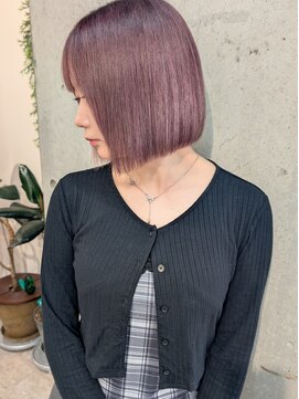 ムード(mood) ミニボブ/ピンクラベンダー/ピンクベージュ/ダブルカラー